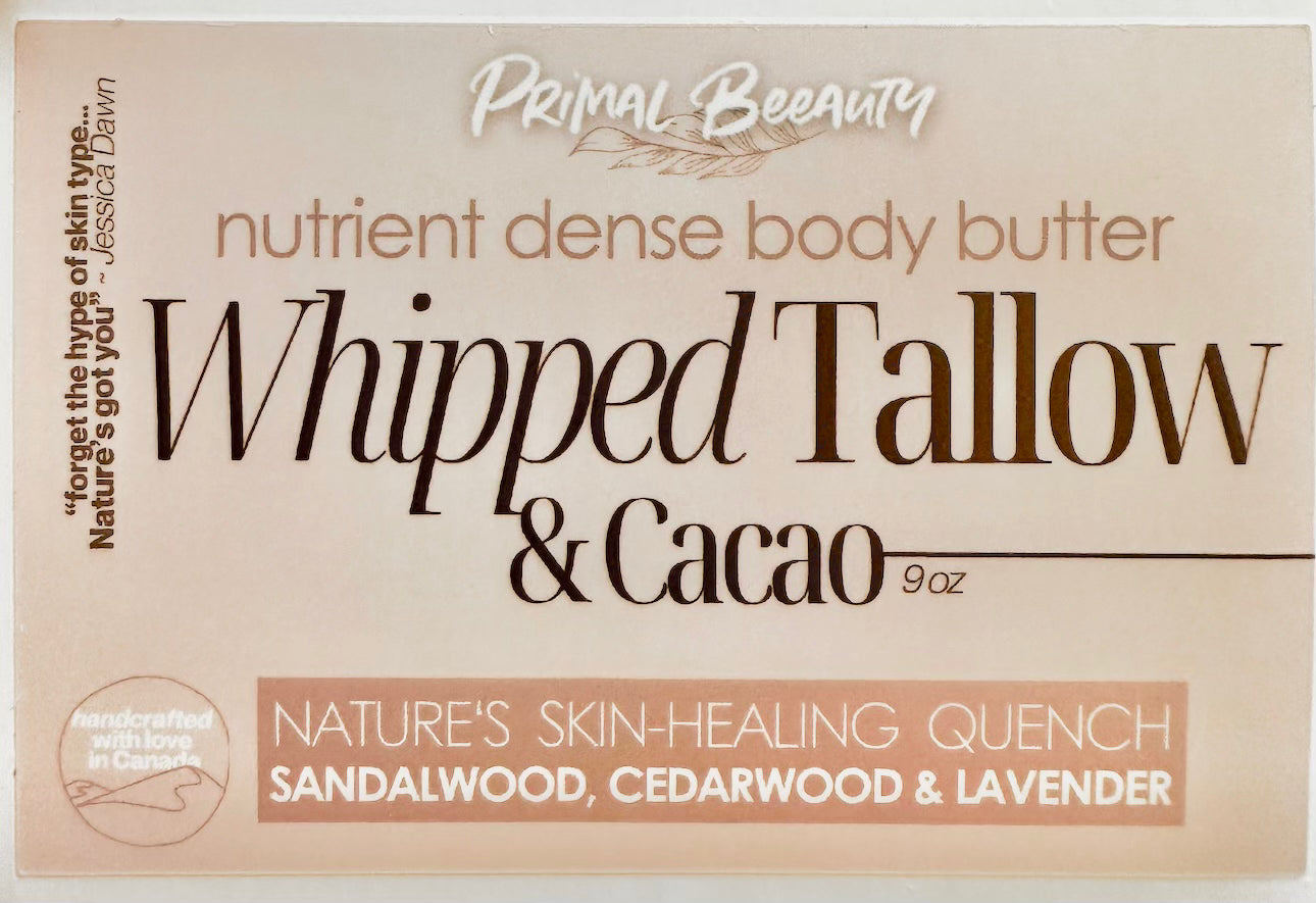 Whipped Organic Tallow Body Butter ~ Geranium, Lavender & Vanilla 9 oz
