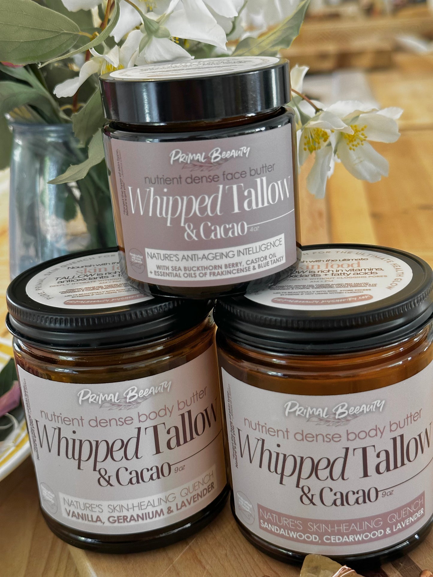 Whipped Sandalwood, Cedarwood & Lavender Tallow ~ 9oz